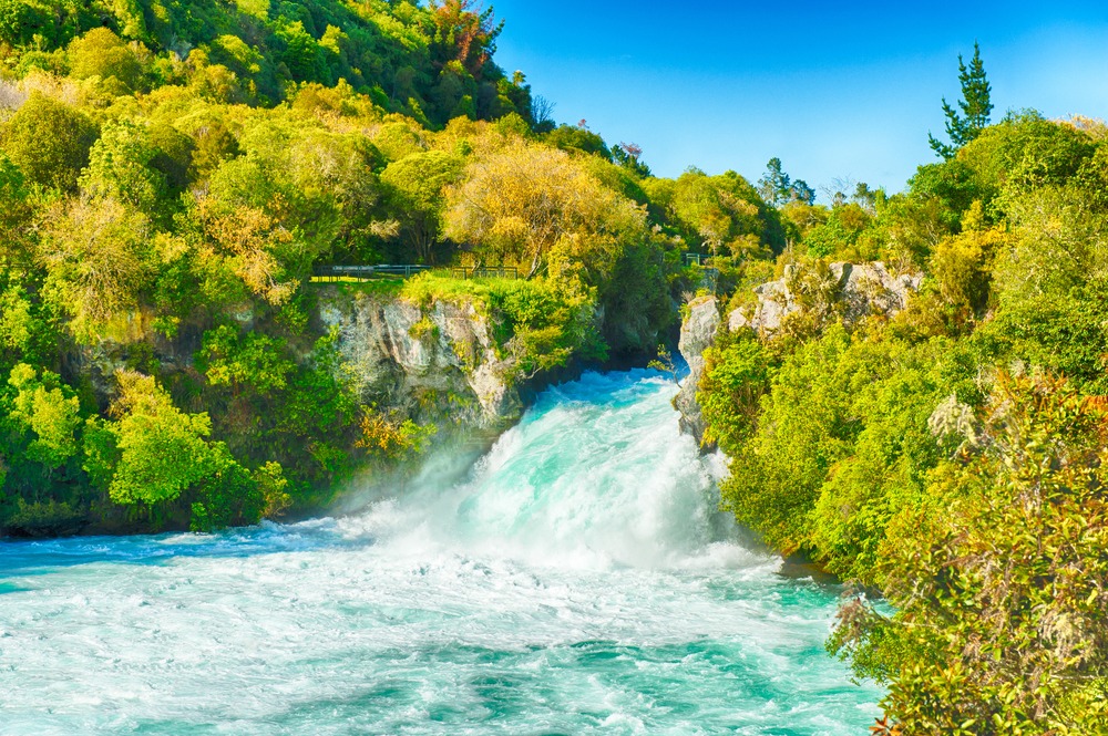 Błękitny Huka Falls, Nowa Zelandia
