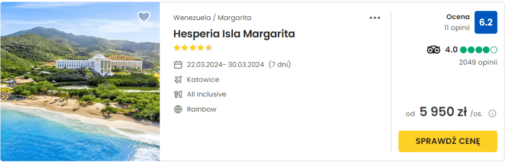 Hesperia Isla Margarita 22.03-30.03.2024