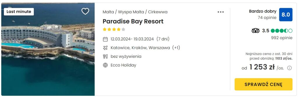 Paradise Bay Resort 12.03-19.03.2024