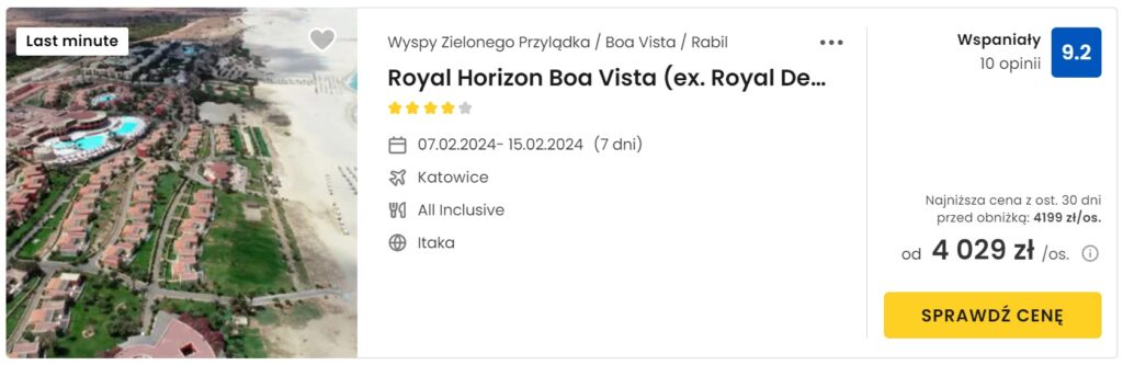 Royal Horizon Boa Vista 07.02 - 15.02.2024